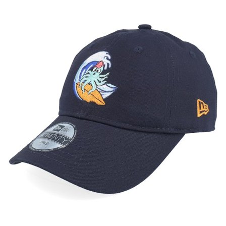 New Era - Kids Child Surf 9TWENTY Navy Dad Cap Unconstructed Blue Cap - @ Hatstore