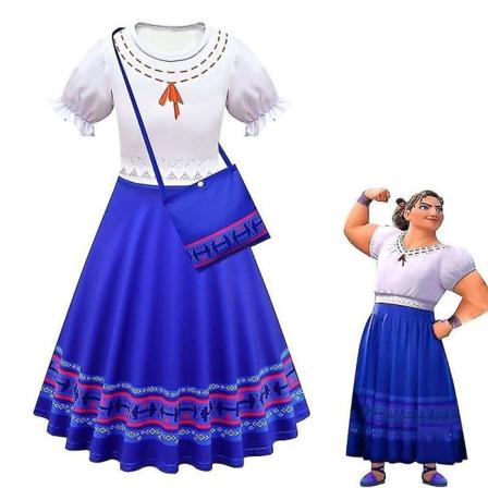 Encanto Luisa Madrigal Cosplay Kostume Pigekjole Karneval Halloween Fancy Dress Kostumer_y 150(10-11År) 110(4År)