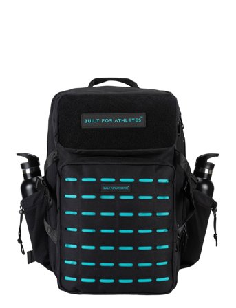 Large Black & Aqua 45L Hero 3.0 Backpack Black Built For Athletes