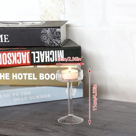 1 Stk Glas Lysestager Sæt Fyrfads Lysestage Hjem Weddin