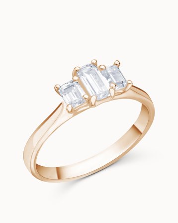 Trestensring Esmeralda 18K Rosaguld - Forlovelsesringe & Vielsesringe hos Vanbruun