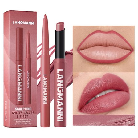 12 Färgalternativ Vinklat Läppstift Med Exakt Läppenna För Felfritt Resultat