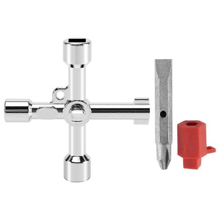 4-i-1 Målerboks Nøkkel Gassnøkkel Målernøkkel Multifunksjonell Verktøynøkkel for Elektrisk Skap O