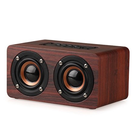 W5 Puinen Bluetooth-kaiutin, tehokas subwoofer, luova kannettava lahja, minikaiutin