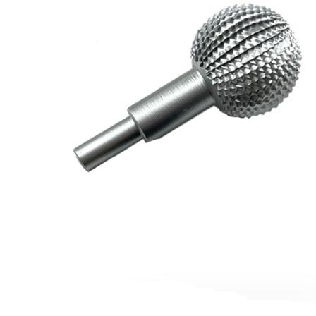 Rotasjonskulefil, freserhode 4 cm sølv