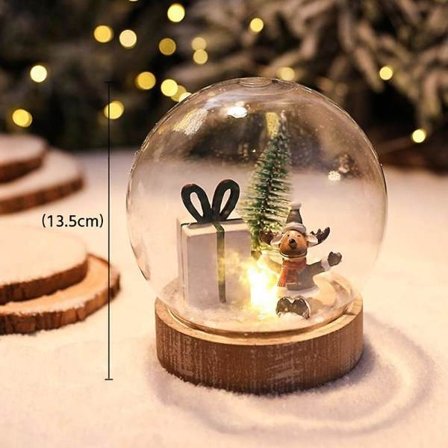 Julsnögubbe Älgprydnad med Ljus - Søt og Sjarmerende Juldekorasjon med Klassiske Mønstre