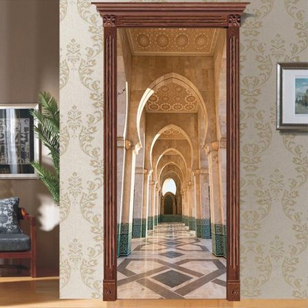 (38,5*200cm*2stk) 3D-effekt plakat dørklistermærke 28