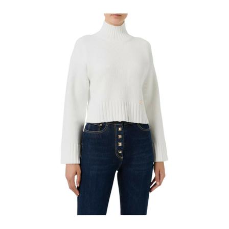 Elisabetta Franchi Turtleneck Sweater Hvid, Dame, Størrelse: 2XS