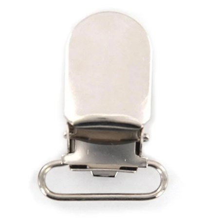 (Pow yeah!) 20 x Klipsit henkseleille Hihnakoukut 20 mm Hopeanvärisiä