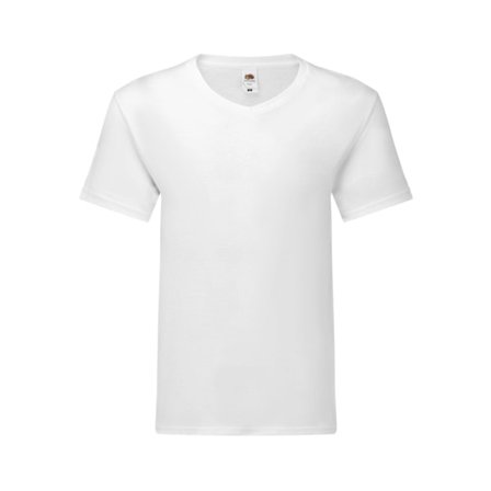 Fruit of the Loom Mens Iconic 150 V-hals T-shirt XL Vit