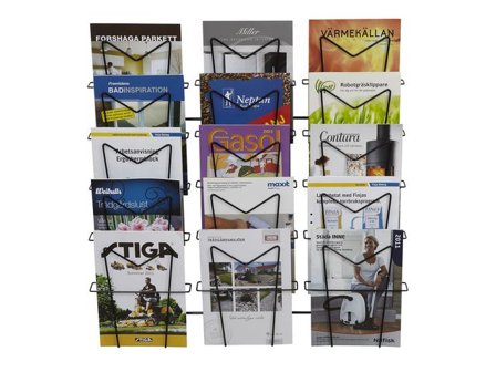 Eclipse Broschyrställ A4 stående 15-fack svart - Lyreco - Kontorsmöbler och inredning - Tavlor ställ och ramar - Broschyr- och tidningssställ