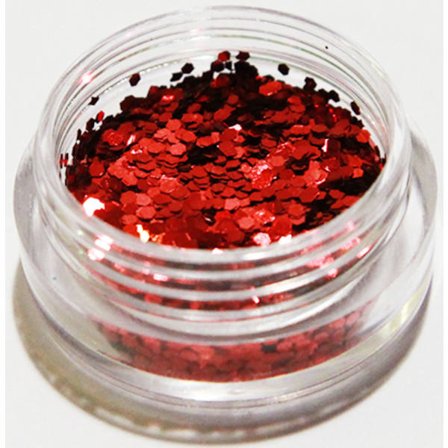 Nail Glitter - Hexagon - Red - 8ml - Glitter