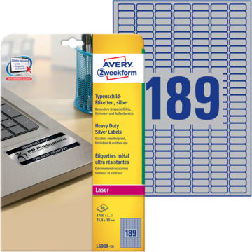 Etikett Vit Extra 25,4x10 mm