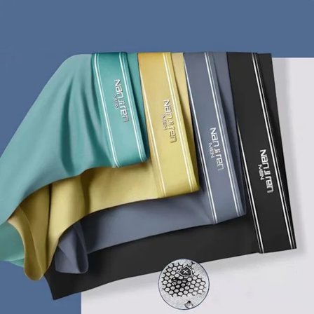 4 kpl Miesten Boxerit Jääsiilkialusvaatteet Viileät Alushousut Hengittävät Seksikkäät Ohut Alushousut U Kupera Alusvaatteet Tukkumyynti Paljon L-6XL 