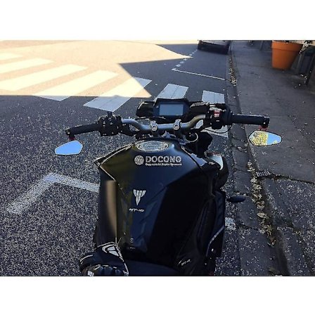 7/8 "22mm Motorsykkel Speil, Aluminium Sidespeil Bakre Styre Ende Universal Speil - 1 Par, Rød