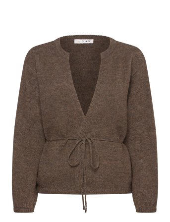 Lisette Knit Cardigan Brown A-View
