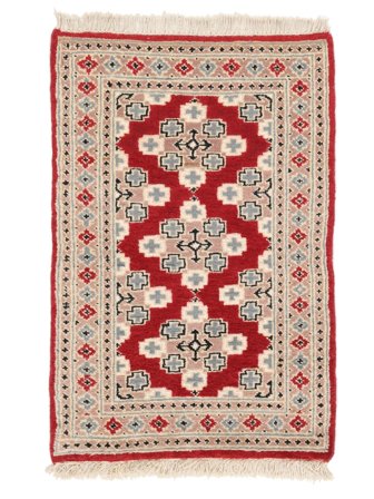 Hand Knotted Pakistan Bokhara 2Ply Rug 61X93 Brown/Dark Red
