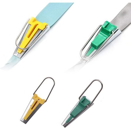 Skråbåndsapparater, sy skråbånd, stoffstrimler i forskjellige størrelser