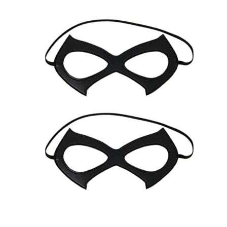 2 stk. Mote-Lær Svart Nattklubb Maskerademaske Overdreven