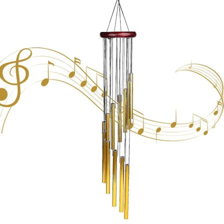 Puutarhan tuulikello, tuulikello 12 alumiiniputkella