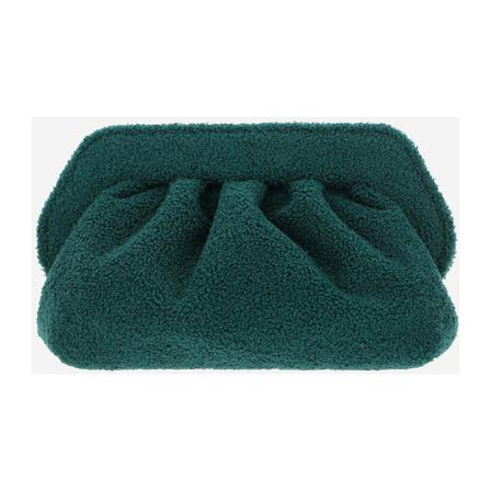 THEMOIRè, Clutch bag made of synthetic shearling Top magnetic closure Recycled synthetic fabric interior Adjustable and removable shoulder strap 