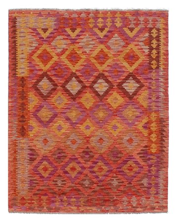 Hand Woven Kilim Afghan Old Style Rug 150X197 Wool Small