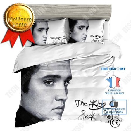 Duvetöverdrag - TD - Set med tre delar - 3D - Vit - Syntetfiber