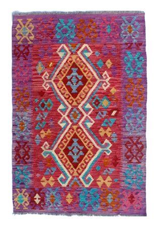 Oriental Kilim Afghan Old Style Rug 100X154 Wool, Afghanistan