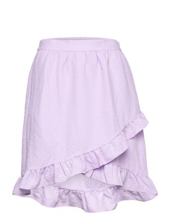 Lia Skirt Kort Skjørt Lilla Noella