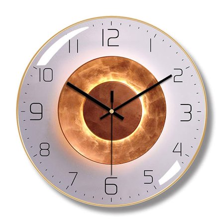 12 tums väggklocka, Art Deco väggklocka, Tyst modern metallväggklocka utan tickande, lämplig för vardagsrum, sovrum, kontor, arbetsrum