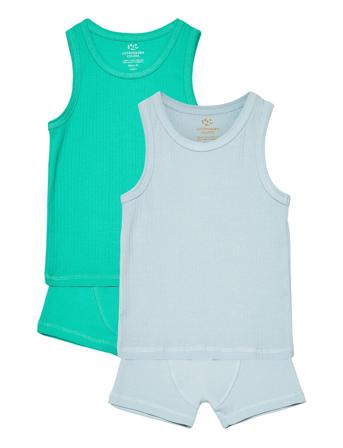 Rib Jersey 2Pack Tank-Top & Boxershorts Undertøysett Blå Copenhagen Colors