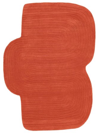 Lifeline Wollteppich - 120x160 cm Rot, Organische Form, Handgetuftet, Care & Fair