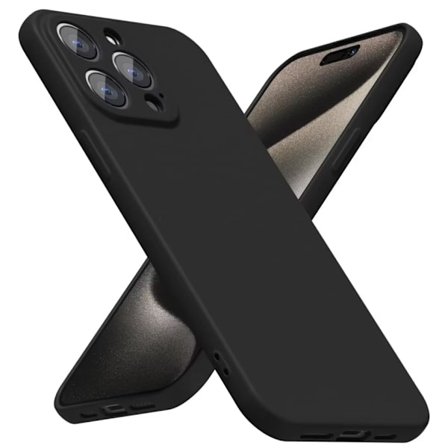 iPhone 15 Pro Max Matt Svart Skal - Extra Kamera Skydd