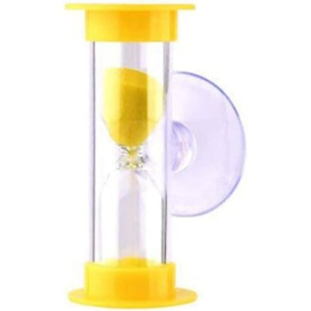 2 Minutters Brusebadstimer Sugekop Badeværelse Nedtælling Timeglas Ingen Batterier Nødvendige Sjovt Badeværelsestilbehør Gul