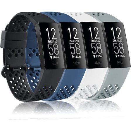 4-pack sportband kompatibel med Fitbit Charge 4 och Fitbit Charge 3