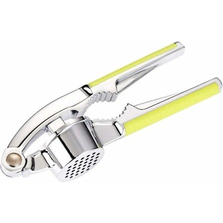 Ammattimainen ruostumattomasta teräksestä valmistettu valkosipulipuristin mukavalla kahvalla
