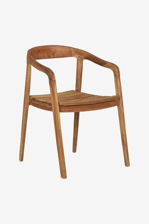 House Nordic - Spisebordsstol Otero, sæt med 2 - Brun - Stole med armlæn - Fra Homeroom