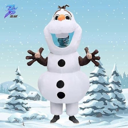 Oppustelig snemandskostume til jule-halloweenfest, sceneoptrædenskostume i voksenstørrelse med flere stilarter