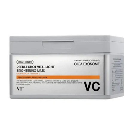 VT Cosmetics Reedle Shot Vita-Light Brightening Mask 30 ea, Skincare, Masker, Sheet Masker