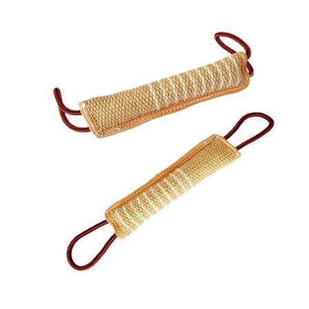 Hundleksak för dragkamp, bitkudde i jute för hundträning, bäst för dragkamp, interaktiv lek för valpträning, interaktiva leksaker för små och 