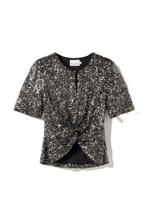 Lemon Blouse Black Silver M