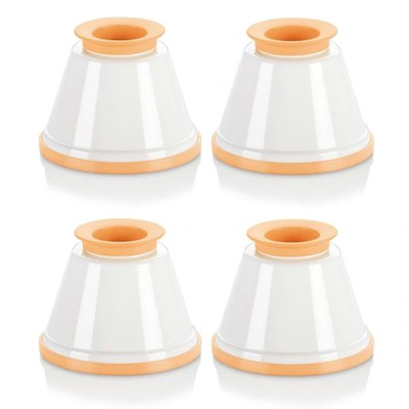 /EA/ Panna cotta former med lokk, sett med 4