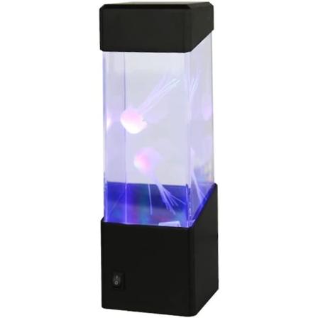 Lavalampa, manetlampa Kreativ lavalampa med silverfot Nattljus vid sängkanten, maneter akvarium Heminredning