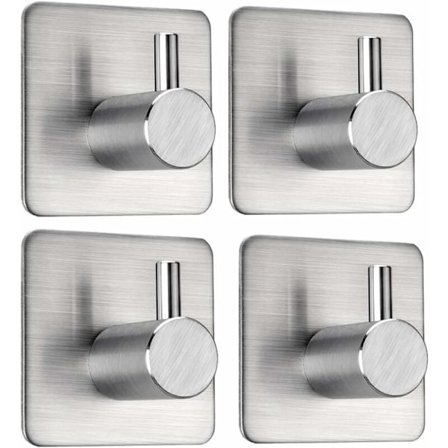 4 krokar, tunna krokar, krokar, handdukskrokar, klädkrokar, enkla krokar, 304 gardiner, vattentäta krokar