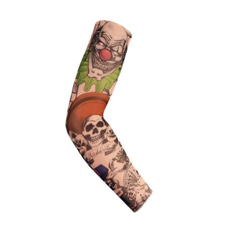 Falske midlertidige tatoveringsermer Voksne kvinner Menn Slip på elastiske armstrømper Unisex fest Halloween tatovering Biker Solblokk 1 par-GKK029