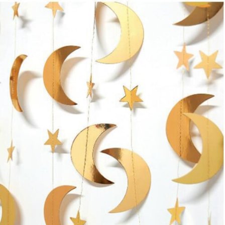 3 sett Eid Mubarak Dekor Ramadan Banner GULL 4M GULL 4M