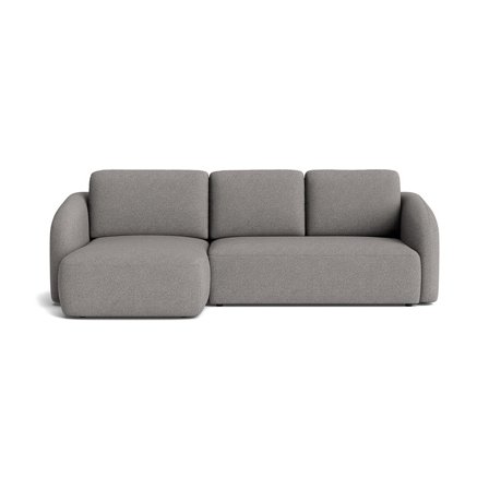 Savona Chaiselongue-Schlafsofa, links | Stauraum in Loop Grau, modernes Design mit Schlaffunktion, Nozag-Federung, Bonell-Federn, Komfort 94cm