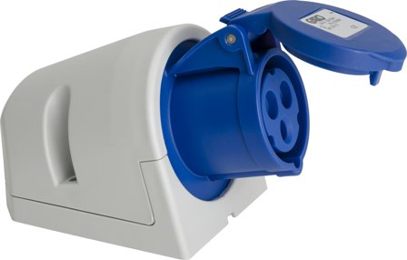 Garo 352175 Vegguttak blå, med CRU, Strømbrytere & vegguttak