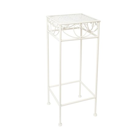 Blomsterstativ SANDY 23x23xH60cm, antik hvid