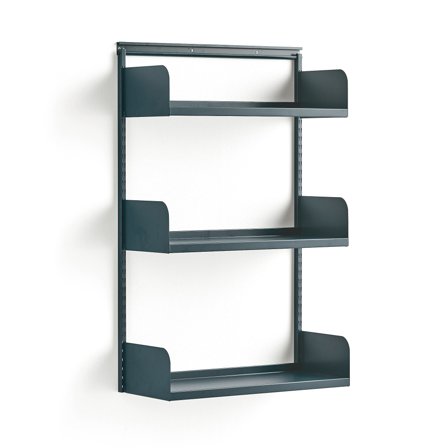 Wandregal SHAPE, Grundmodul, 1237 x 800 x 300 mm, Metall blau